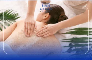 Woman receiving Thalgo body facial treatment at Azura Clinic Muscat