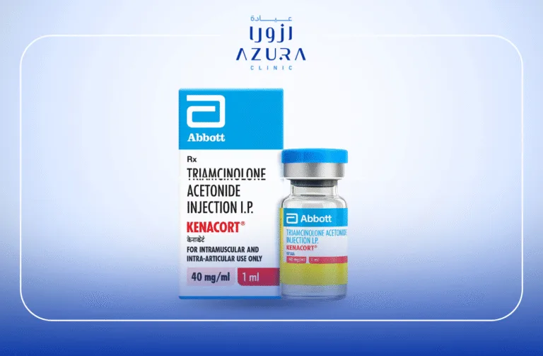 Dermatologist performing intradermal triamcinolone injection for keloid and scar treatment at Azura Clinic Muscat Oman